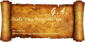 György Azucséna névjegykártya